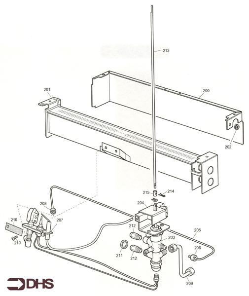 Exploded Diagram for GAS ASSY APR 96 - JUL 98