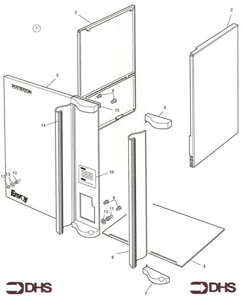 Exploded Diagram for OUTER CASING ASSY