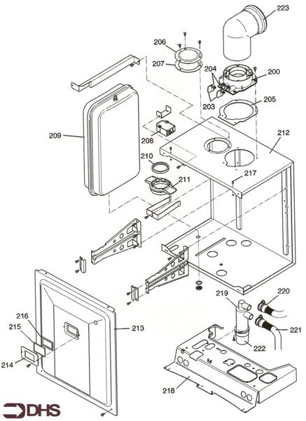 Exploded Diagram for COMB. BOX