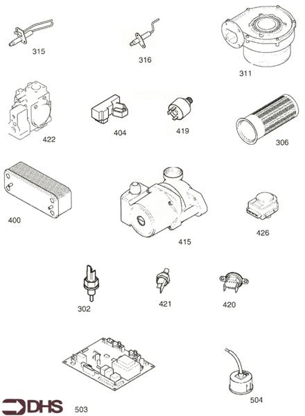 Exploded Diagram for SHORT PARTS LIST