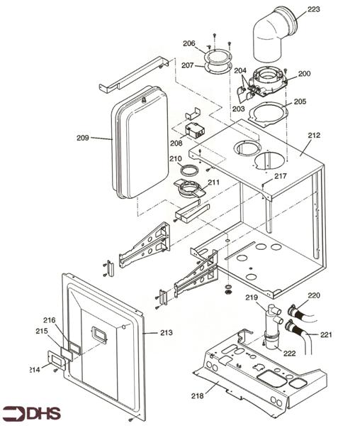 Exploded Diagram for COMB. BOX