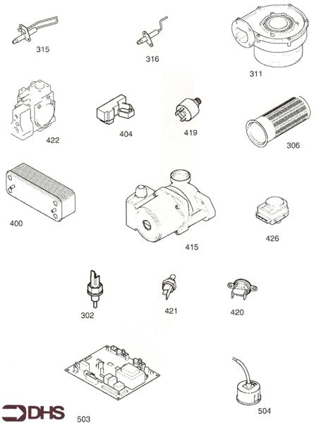 Exploded Diagram for SHORT PARTS LIST