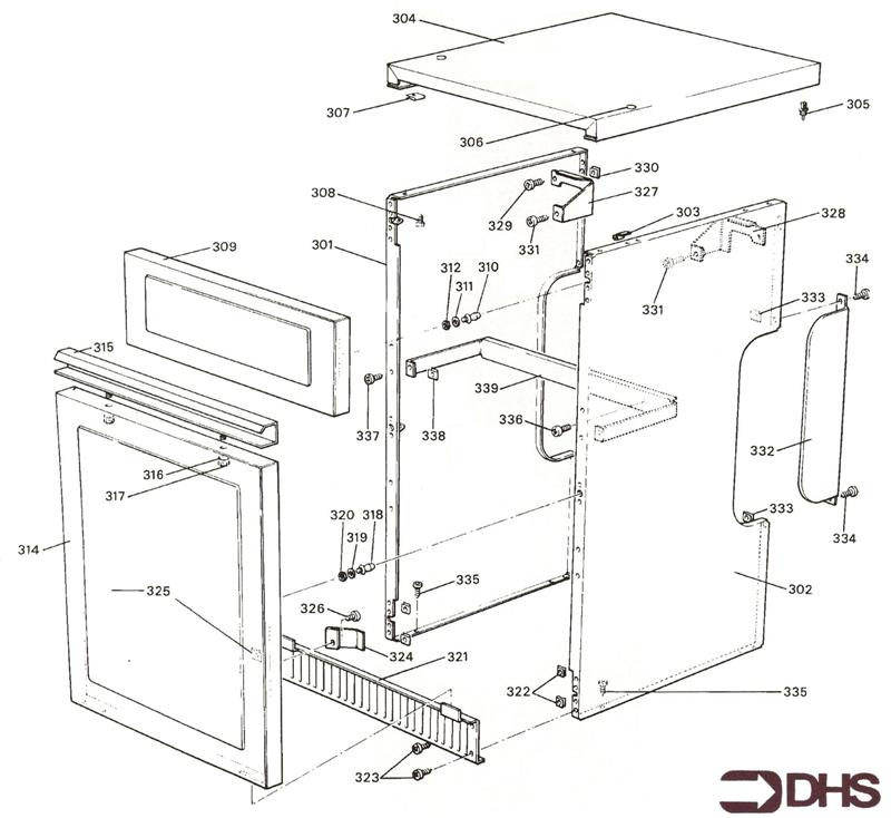 Exploded Diagram for CASING ASSY KF2