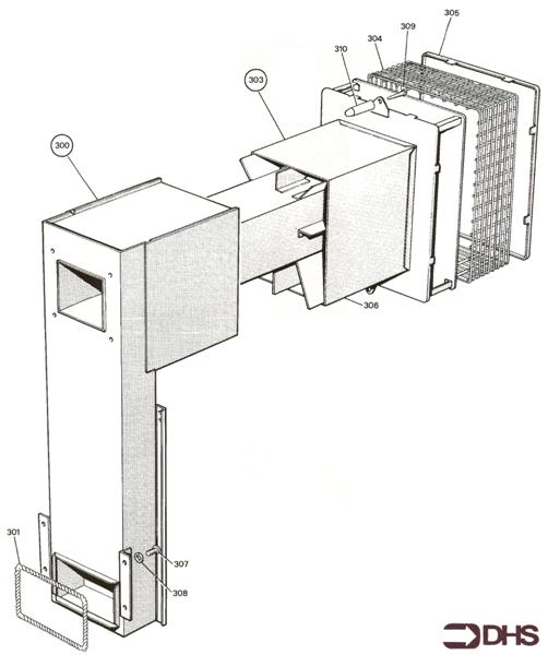 Exploded Diagram for AIR DUCT AND FLUE ASSY