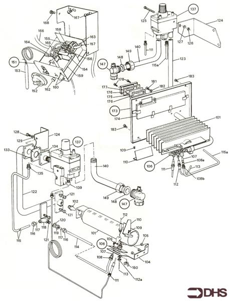 Exploded Diagram for GAS & CONTROL MODULE ASSY
