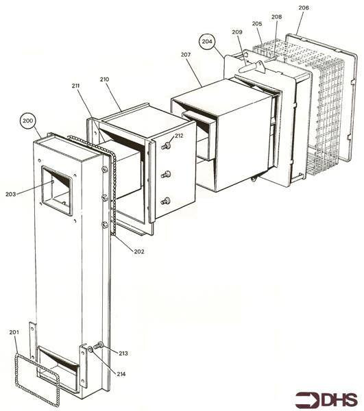 Exploded Diagram for AIR DUCT AND FLUE ASSY