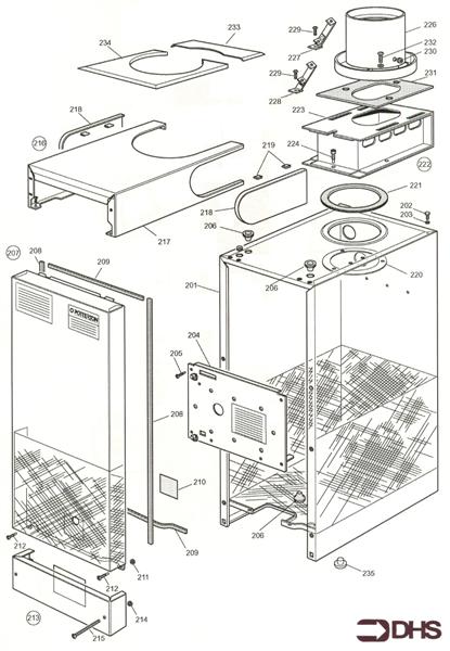 CASING AND FLUE ASSY - CF logo