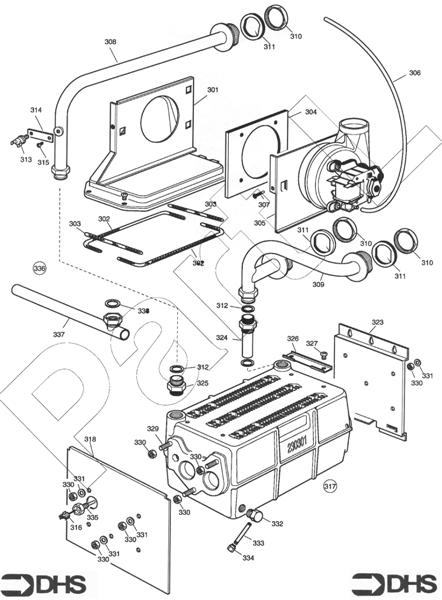 HEAT EXCH AND FLUEHOOD ASSY logo