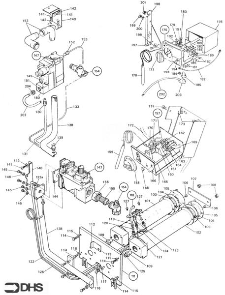 Exploded Diagram for GAS AND CONTROL MODULE ASSY