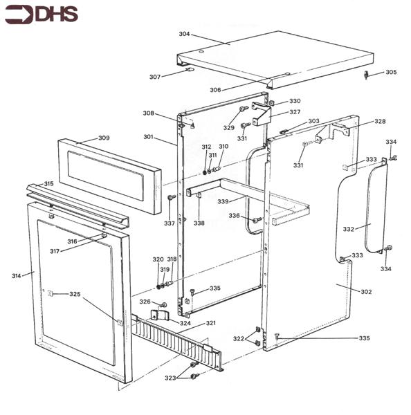 Exploded Diagram for CASING ASSY KF2