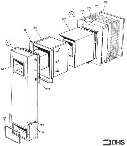 Exploded Diagram for AIR DUCT AND FLUE ASSY