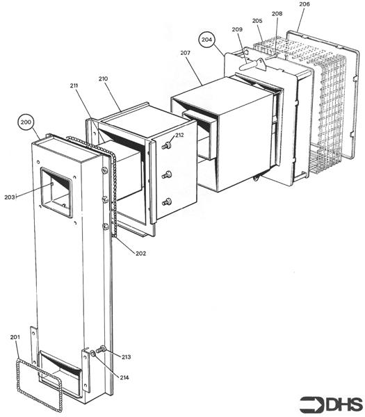 Exploded Diagram for AIR DUCT AND FLUE ASSY