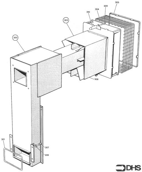 Exploded Diagram for AIR DUCT AND FLUE ASSY