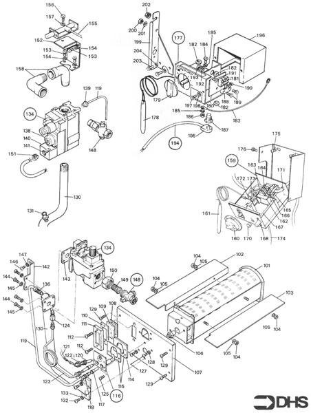 Exploded Diagram for GAS AND CONTROL MODULE ASSY