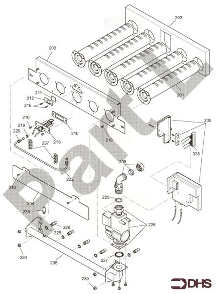 Exploded Diagram for BURNER - GAS ASSY