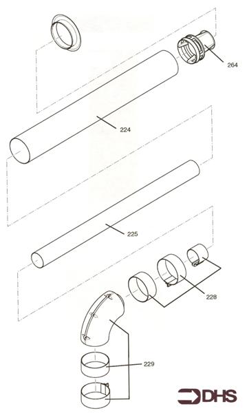 Exploded Diagram for STANDARD FLUE KIT