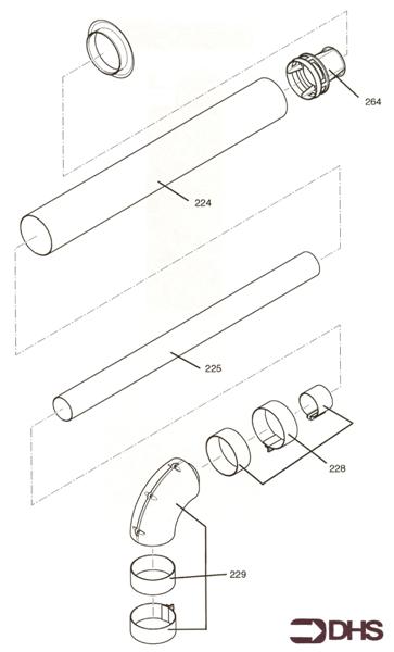 Exploded Diagram for STANDARD FLUE KIT