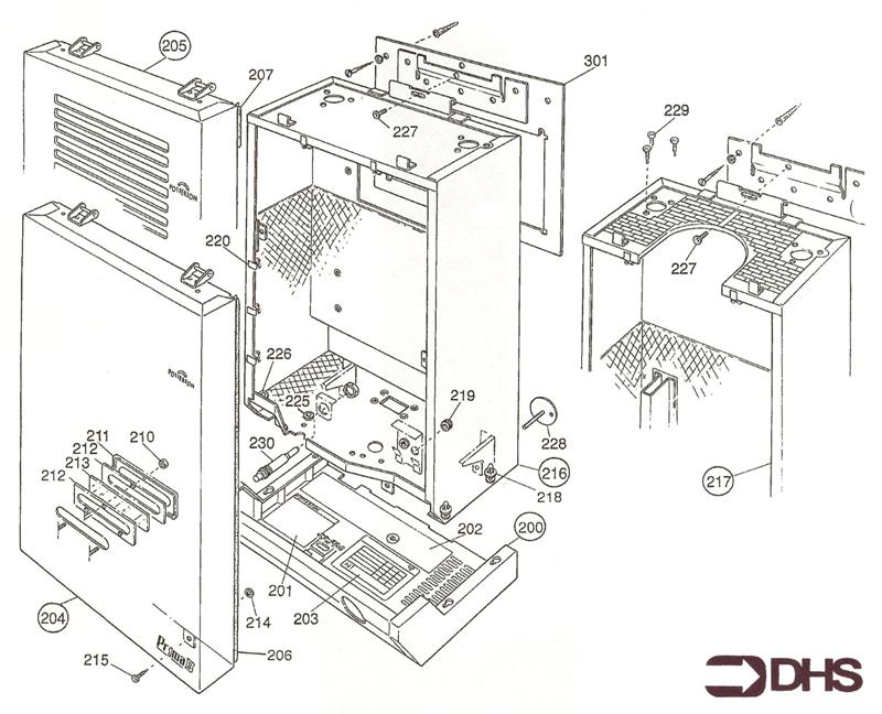 Exploded Diagram for CONTROLS COVER DOOR AND CASING