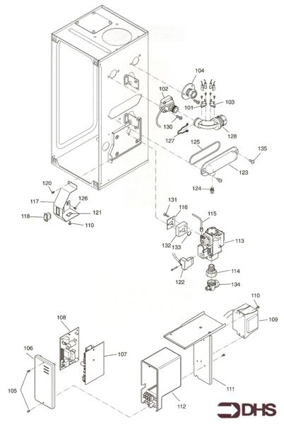 Exploded Diagram for BOILER COMPONENTS II