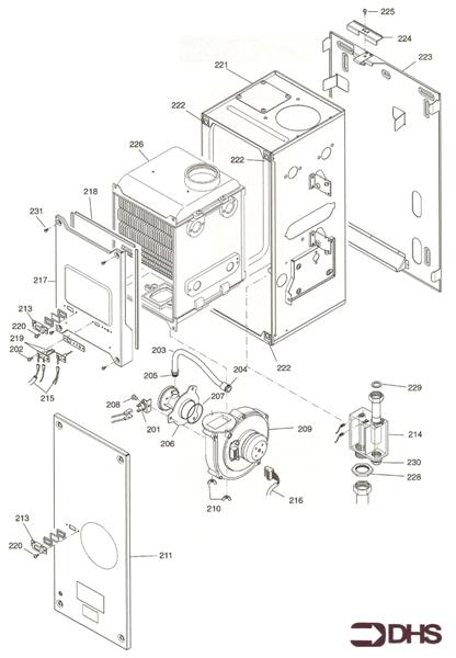 Exploded Diagram for BOILER COMPONENTS III