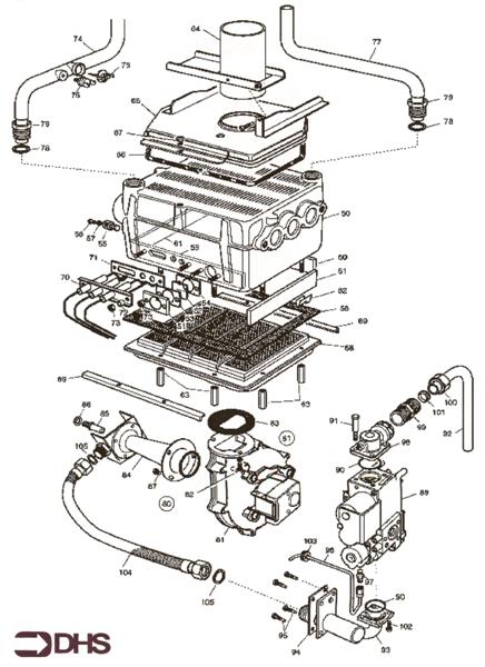 Exploded Diagram for HEAT EXCHANGER