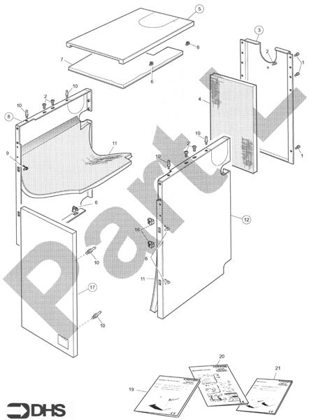 Exploded Diagram for OUTER CASING 45/50L & 50/70L