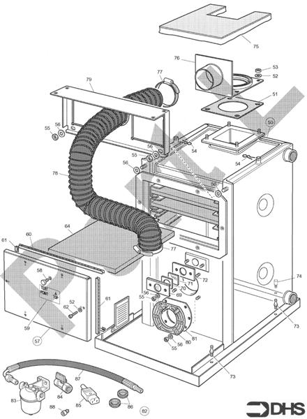 Exploded Diagram for BOILER ASSY 45/50L