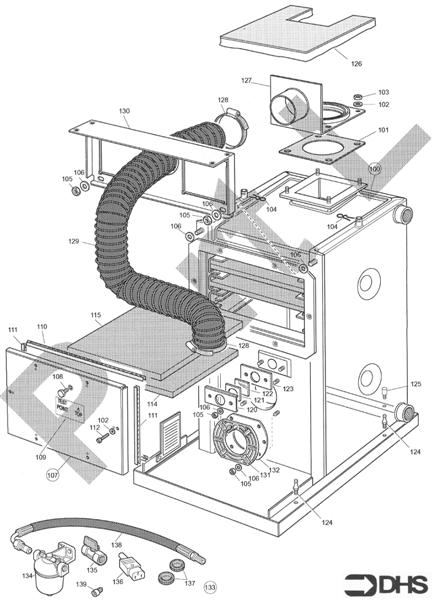 Exploded Diagram for BOILER ASSY 50/70L
