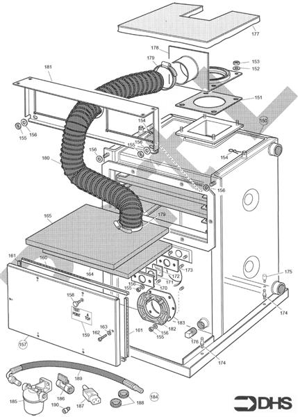Exploded Diagram for BOILER ASSY 70/90L