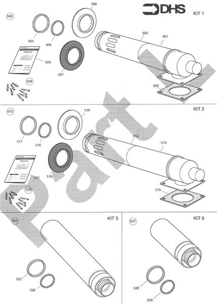 Exploded Diagram for FLUE KITS