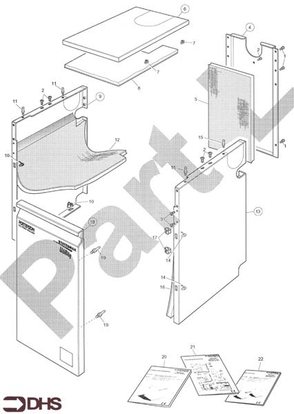 Exploded Diagram for OUTER CASING ASSY 50/70L