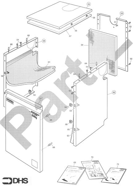 Exploded Diagram for OUTER CASING ASSY 110/130L & 1