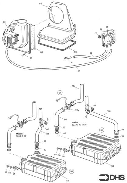 Exploded Diagram for HEAT EXCHANGER - FAN ASSY