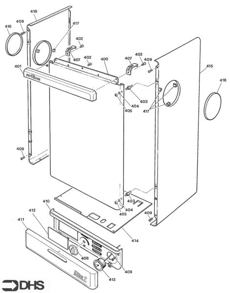 Exploded Diagram for CONTROL COVER - CASING