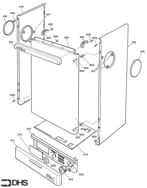 Exploded Diagram for CONTROL COVER - CASING