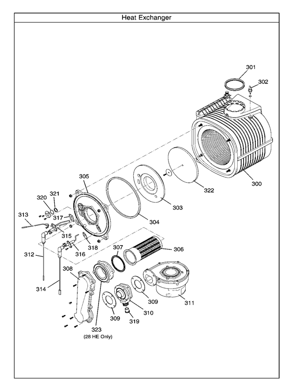 Exploded Diagram for HEAT EXCHANGER