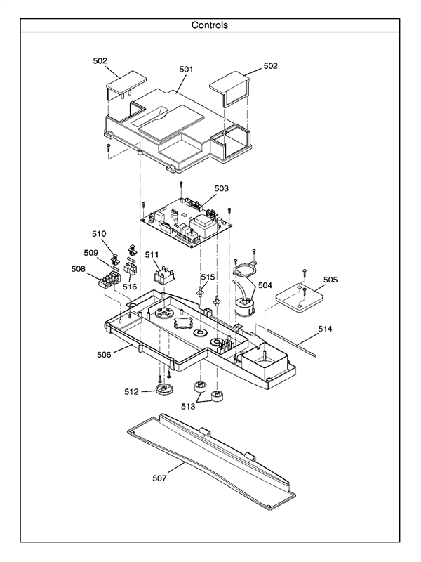 Exploded Diagram for CONTROLS
