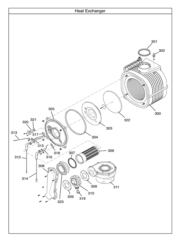 Exploded Diagram for HEAT EXCHANGER