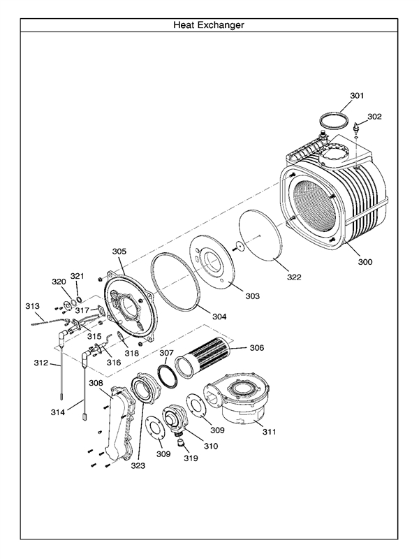 Exploded Diagram for HEAT EXCHANGER