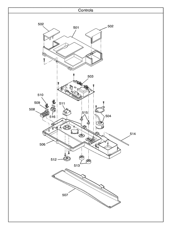 Exploded Diagram for CONTROLS
