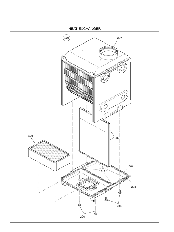 Exploded Diagram for HEAT EXCHANGER