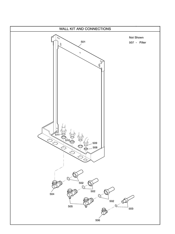 Exploded Diagram for WALL KIT AND CONNECTIONS