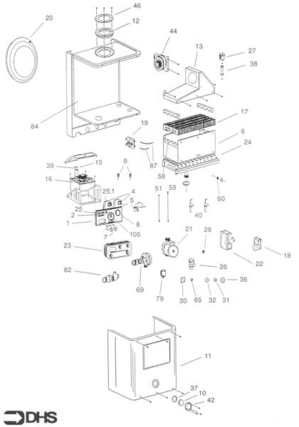 Exploded Diagram for COMPLETE BOILER