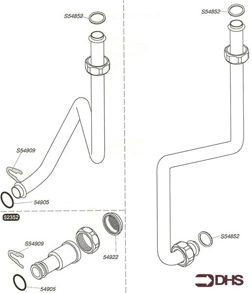 Exploded Diagram for DOMESTIC HOT WATER PIPE