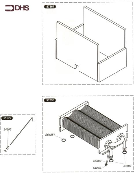 Exploded Diagram for HEAT EXCHANGER (AFTER 2000)