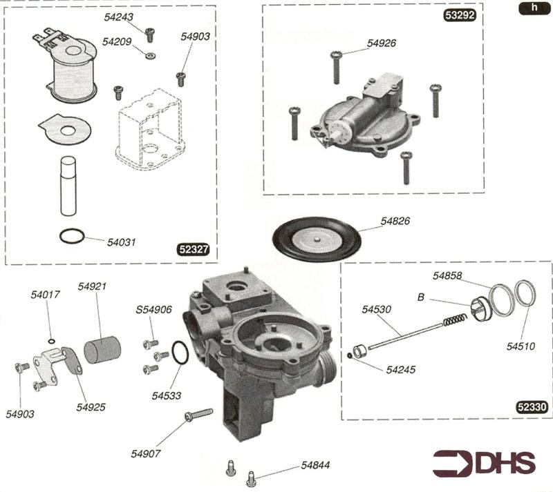 Exploded Diagram for GAS VALVE WITH REGULATOR