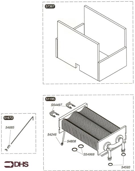 Exploded Diagram for HEAT EXCHANGER