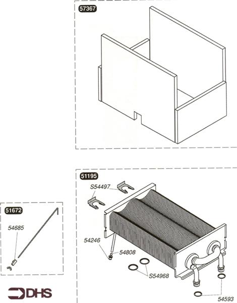 Exploded Diagram for HEAT EXCHANGER