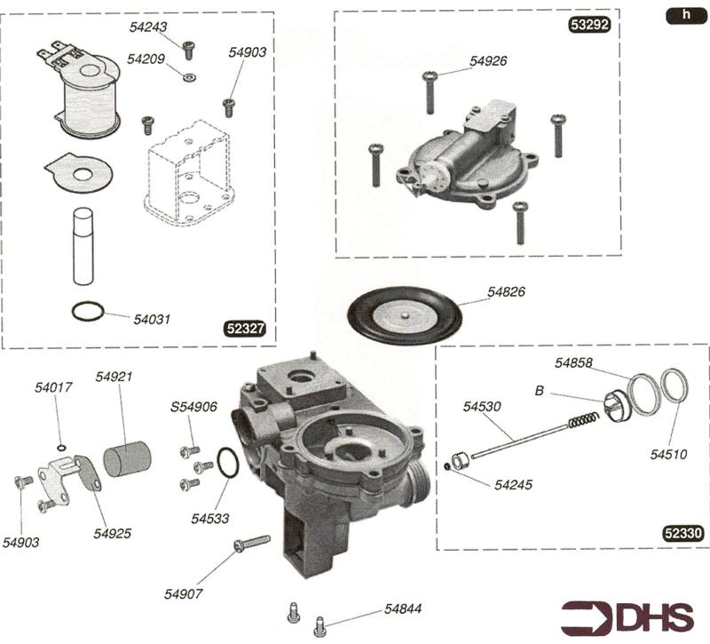 Exploded Diagram for GAS VALVE WITH REGULATOR