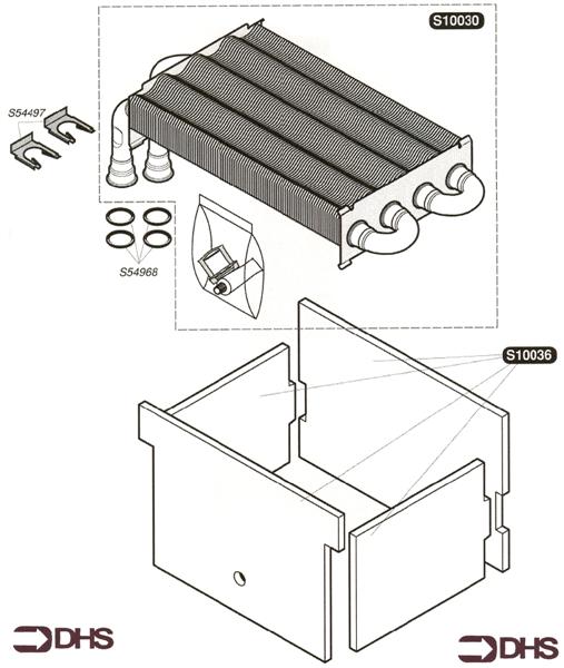 Exploded Diagram for HEAT EXCHANGER